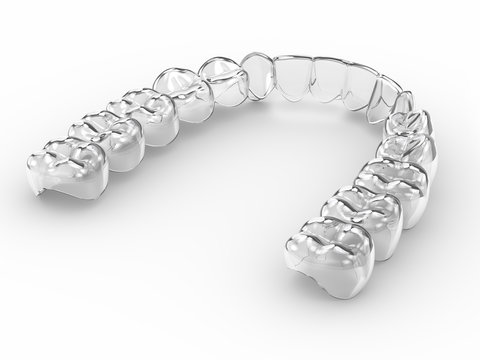 3d render of invisalign removable retainer
