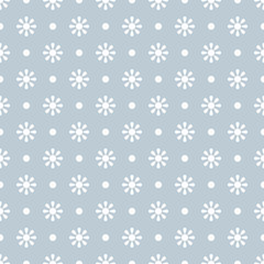 Flower geometric seamless grey and white pattern. Isolated shape on background, abstract simple flower design. Modern minimal design. Vector illustration perfect for graphic design ,textiles, print.