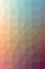 Illustration of abstract Orange vertical low poly background. Beautiful polygon design pattern.