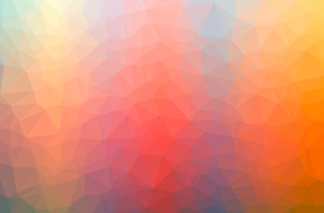 Illustration of abstract Orange, Pink, Red horizontal low poly background. Beautiful polygon design pattern.