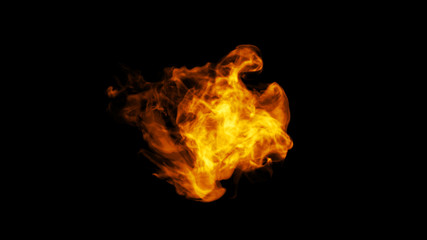 Fire close up concept design 4k. Macro camera