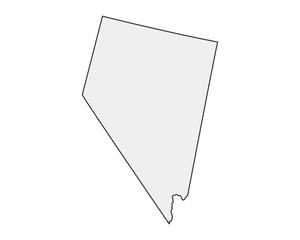 High detailed vector map. Nevada USA state.