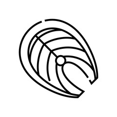 Piece of fish line icon, concept sign, outline vector illustration, linear symbol.