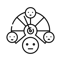 Leader choice line icon, concept sign, outline vector illustration, linear symbol.