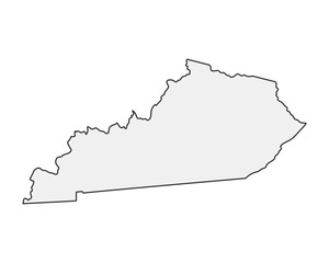 High detailed vector map. Kentucky USA state