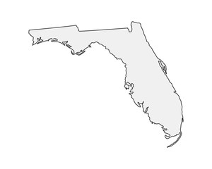 High detailed vector map. Florida USA state
