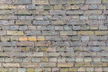 Fototapeta premium Aged dirty brick wall. Old brickwall background