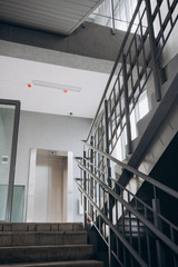 staircases next to the Elevator in a residential building