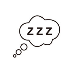 Bubble sleep icon vector illustration symbol