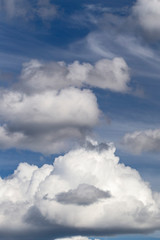 day blue sky with white cloud as background