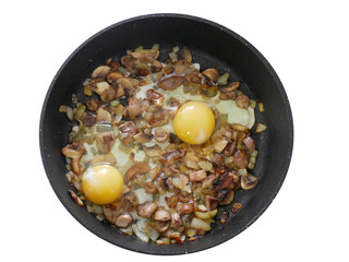 fried mushrooms with onions