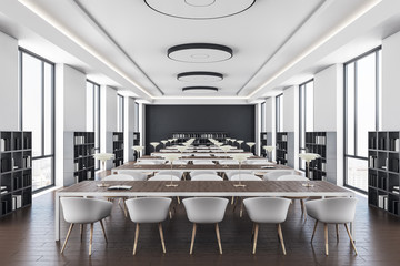 Modern library interior