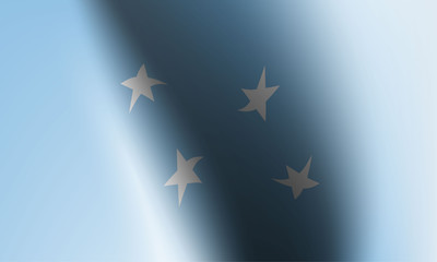 wave flag of country with shadow and glare in illustration