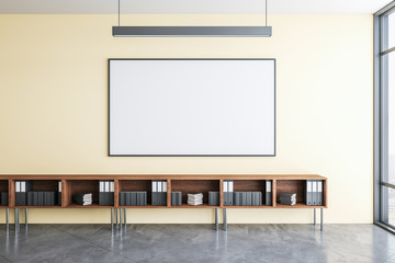 Interior office with blank billboard