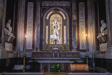 Obraz premium One of the chapels in Roman Catholic Assumption Cathedral in Palermo, Sicily Island in Italy