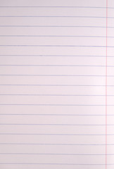 blank notebook sheet of paper