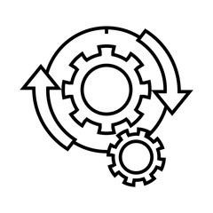 Setup links line icon, concept sign, outline vector illustration, linear symbol.