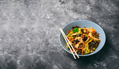 Soba Noodles with Chicken and Vegetables, Tasty Meal