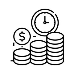 Profit growth illustration line icon, concept sign, outline vector illustration, linear symbol.