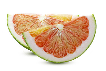 Pomelo or grapefruit isolated on white background