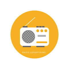 Radio advertising icon