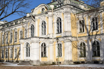 facade of the historical Palace, old architecture, magnificent building