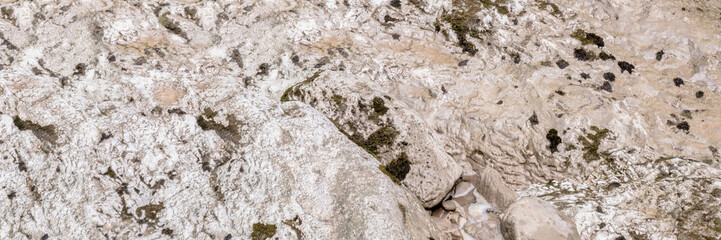 texture of white sandy rocks