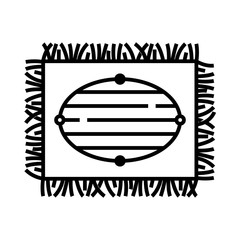 Obraz premium Room carpet line icon, concept sign, outline vector illustration, linear symbol.