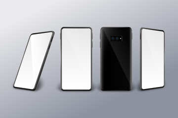 black computer keyboard isolated on white background