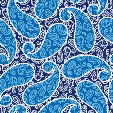 Seamless pattern of a pretty paisley design,