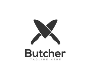 Butcher Logo Icon Design Vector
