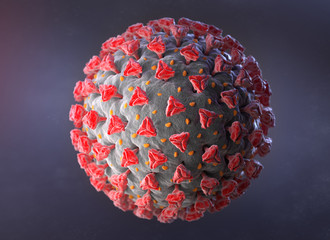Illustration of Coronavirus. A pathogen that attacks respiratory tract