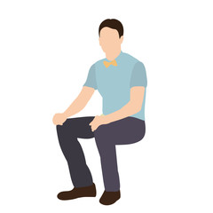 vector, isolated, in a flat style guy, man, sitting
