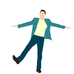 vector, isolated, in a flat style guy, man