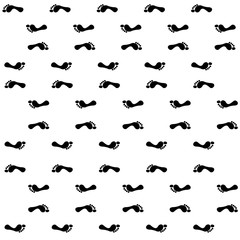 Footprint man seamless pattern. Imprint on white background. Fashion graphic design. Modern stylish abstract texture. Monochrome template for prints, textiles, wrapping, wallpaper. Vector illustration
