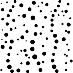 Cercles muraux Polka dot Modèle sans couture à pois. Conception de fond graphique de mode. Texture monochrome abstraite. Modèle pour les impressions, les textiles, l& 39 emballage, le papier peint, le site Web, etc. Illustration vectorielle.