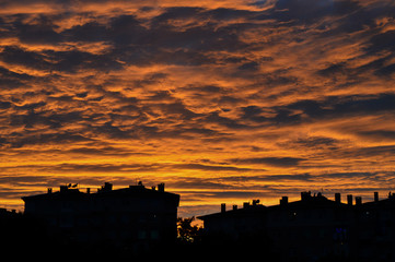 Obraz premium Sunset at alibeykoy Istanbul, Turkey