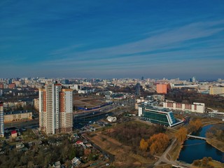 Aerial view of Minsk, Belarus
