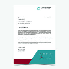 Creative corporate business letterhead template vector print ready a4 size for company