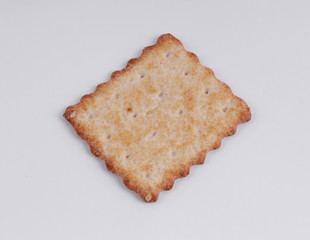 Top view of cookie isolated on a white background, crackers