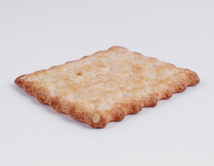 Top view of cookie isolated on a white background, crackers