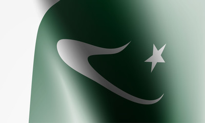 wave flag of country with shadow and glare in illustration