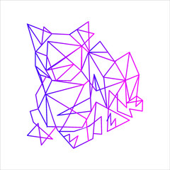 Geometric animal illustration with modern colour