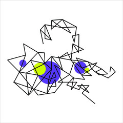 Geometric animal illustration with modern colour