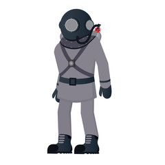 The diver in the suit. Scuba diver, vector illustration