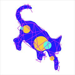 Geometric animal illustration with modern colour