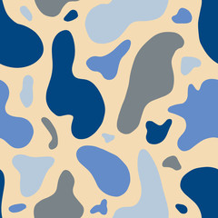 Naklejka na ściany i meble Vector abstract seamless background with spots. Great for paper, card, wallpaper, banner, fabric, interior. Hand drawn illustration.