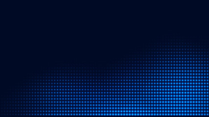 Fototapeta premium Dot blue pattern screen led light gradient texture background. Abstract technology big data digital background. 3d rendering.