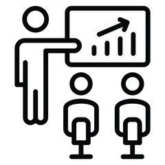 Staff Training and Development Concept, hrm symbol on white background