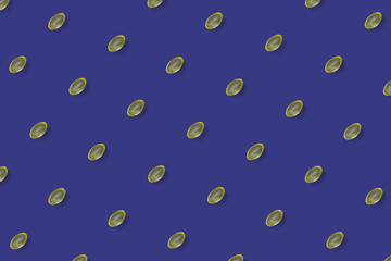 Vitamin d pattern on violet background.